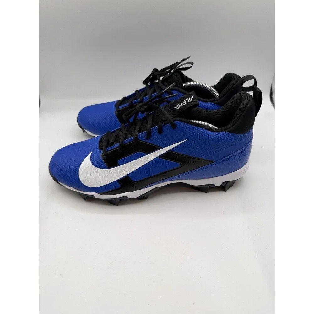 Nike Alpha Menace 4 Shark Football Cleats,Men's 11, Blue/Black/White,FN0028-400